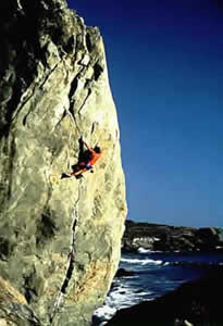 Rock Climbing Beach Crack